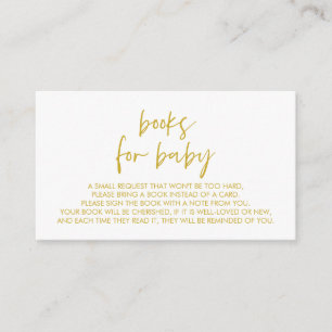 Books for the baby, Modern Minimal Yellow Gold Enclosure Card