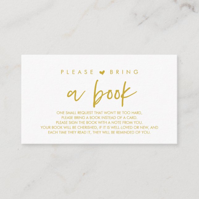 Books for the baby, Modern Please bring a book Enclosure Card (Front)