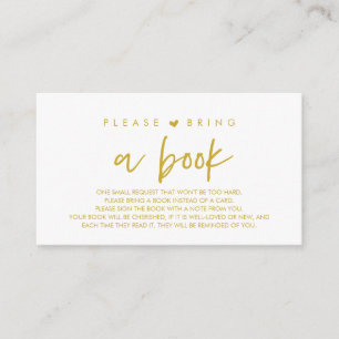 Books for the baby, Modern Please bring a book Enclosure Card