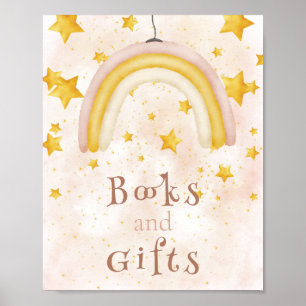 Books & Gifts Boho rainbow gold stars magic dust Poster