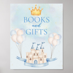 Books & Gifts FairyTale Castle Crown Balloon Party Poster