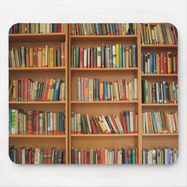 Books in the bookshelf mouse pad (Front)
