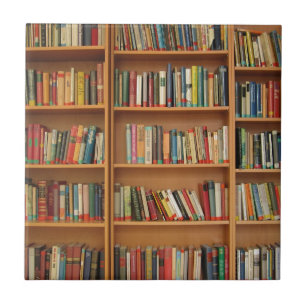 Books in the bookshelf tile