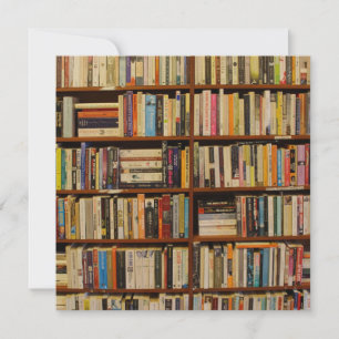 Books in the library  invitation