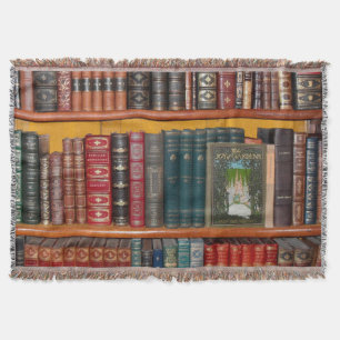 books library bookshelf bookshop throw blanket