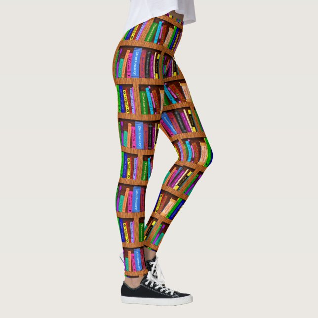 Books Library Bookshelf | Colourful Reading Leggings (Right)