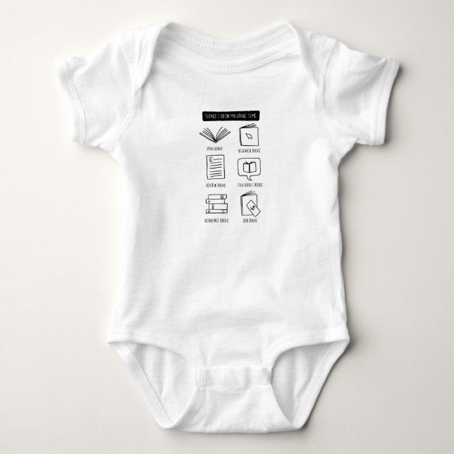 Books lover baby bodysuit (Front)