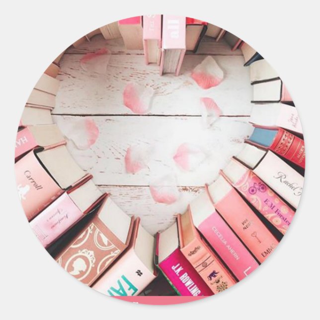 Books Make You Bright Classic Round Sticker (Front)