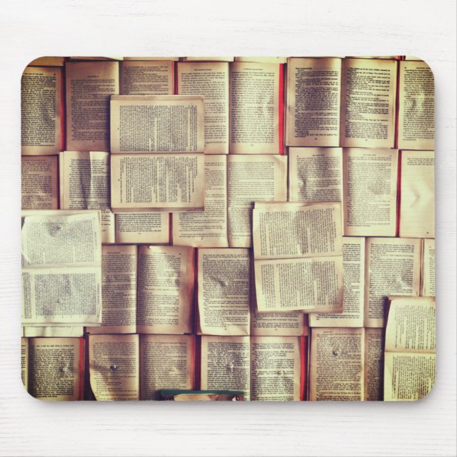 Books mouse pad, readers booklover gift pad (Front)