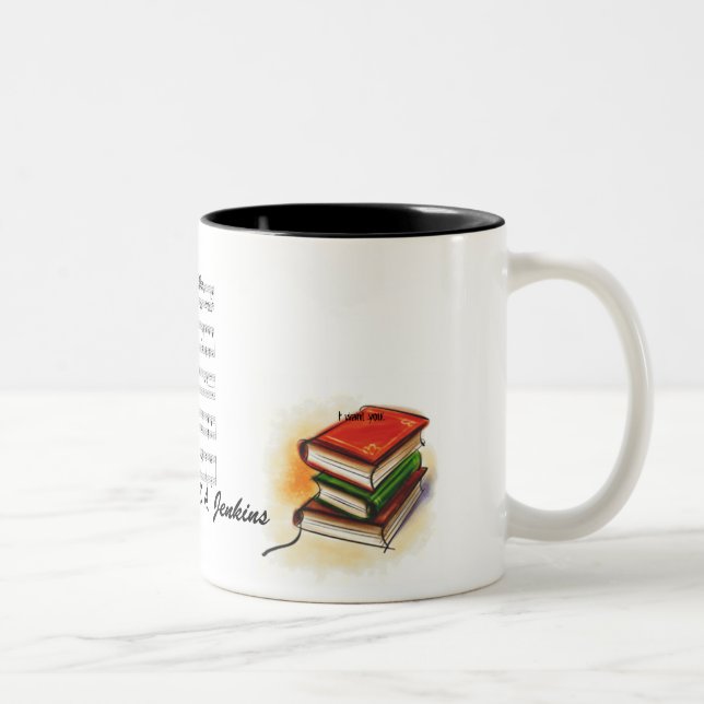 books  , music sheet, I want you, read, music... Two-Tone Coffee Mug (Right)