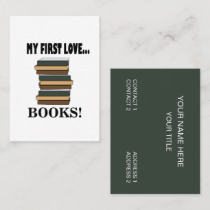 Books My First Love Books Business Card