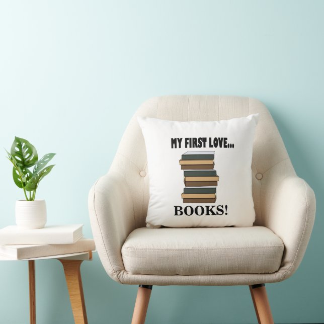 Books My First Love Books  Throw Pillow (Chair)
