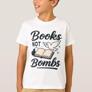 Books Not Bombs Peace & Education Graphic T-Shirt
