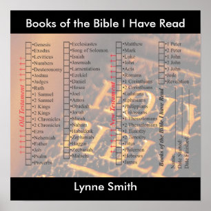 Books of the Bible I Have Read Poster- Personalize Poster