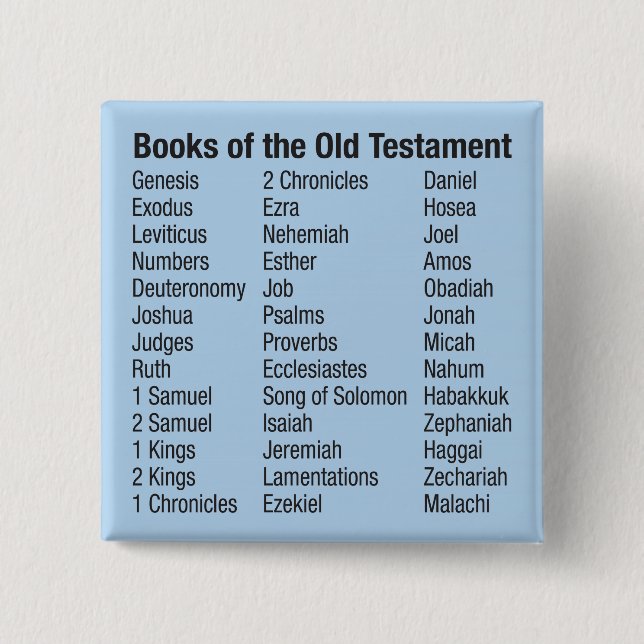 Books of the Old Testament pin (Front)
