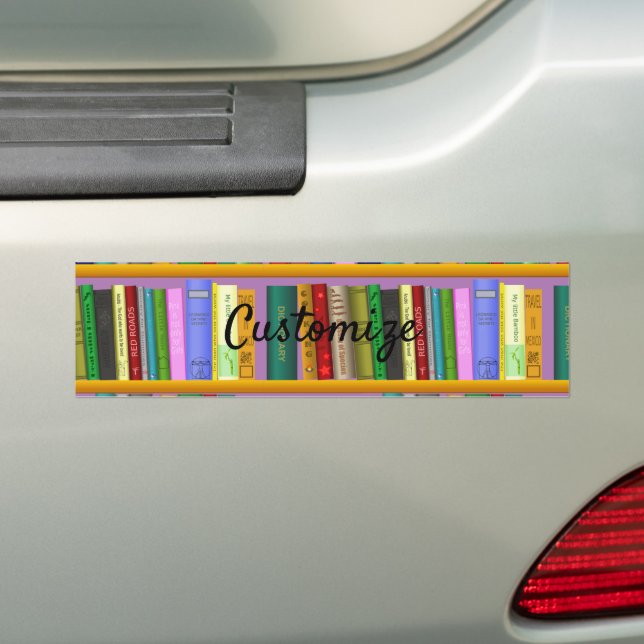 Books on Shelves Thunder_Cove  Bumper Sticker (On Car)