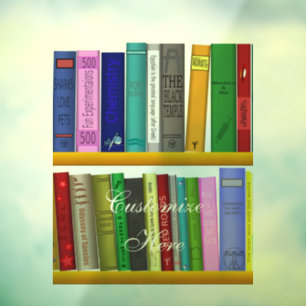 Books on Shelves Thunder_Cove Window Cling