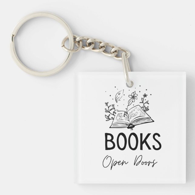 Books Open Doors Keychain (Front)