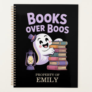 Books Over Boos Personalized with Name Reading Planner