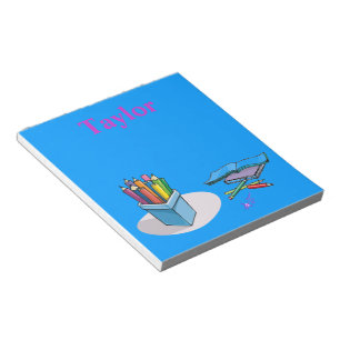Books & Pencils Customizable Notepad
