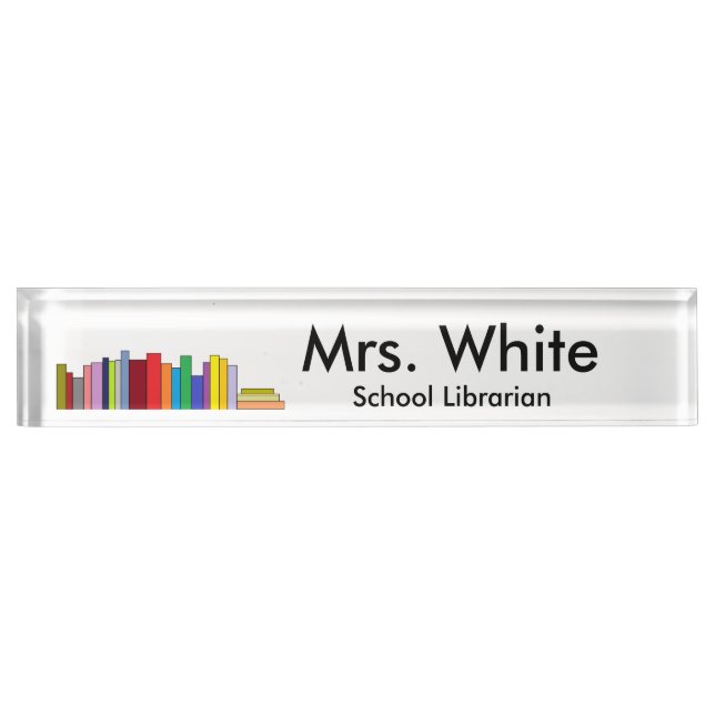 "Books" Personalized Nameplate (Front)