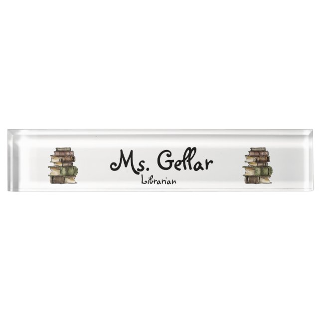 books personalized  nameplate (Front)