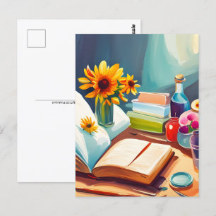 Books, Postcard for Postcrossing