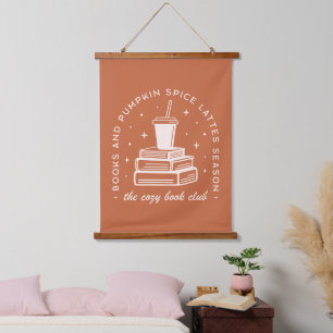 Books & Pumpkin Spice Season Hanging Tapestry