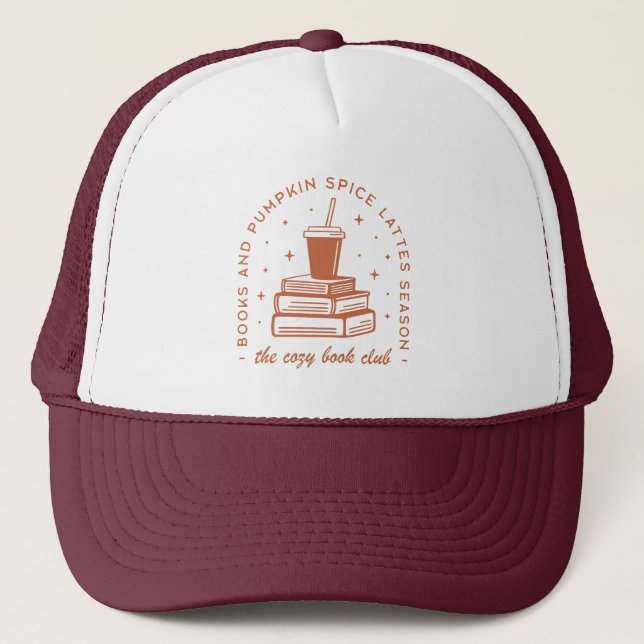 Books & Pumpkin Spice Season Trucker Hat (Front)