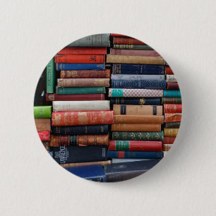 Books Read Love Old Books 2 Inch Round Button
