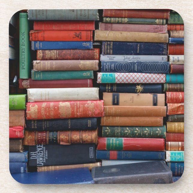 Books Read Love Old Books Coaster (Front)
