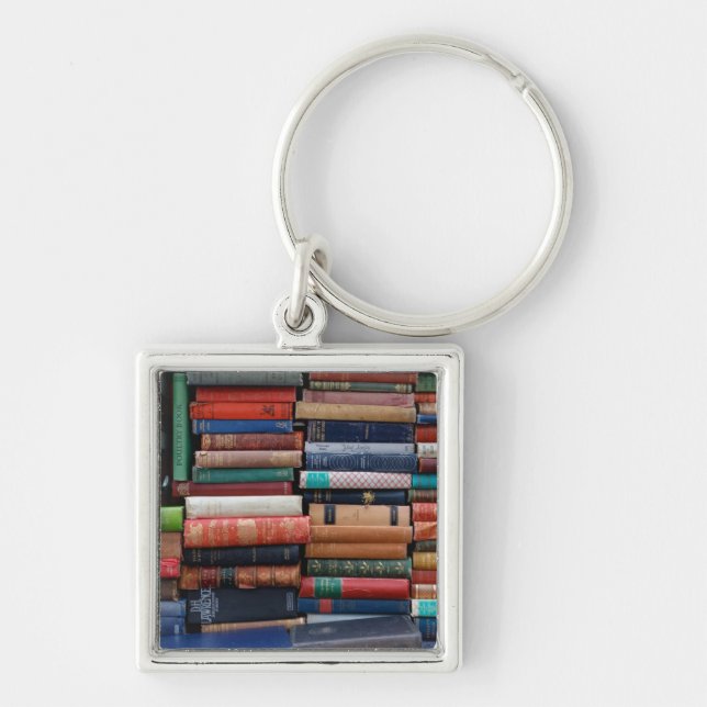Books Read Love Old Books Keychain (Front)