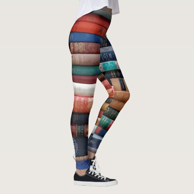 Books Read Love Old Books Leggings (Right)