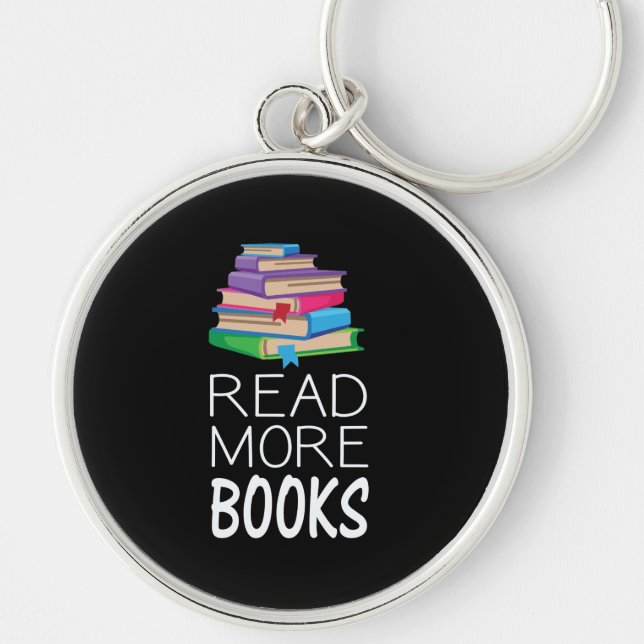 Books - Read More Books Keychain (Front)