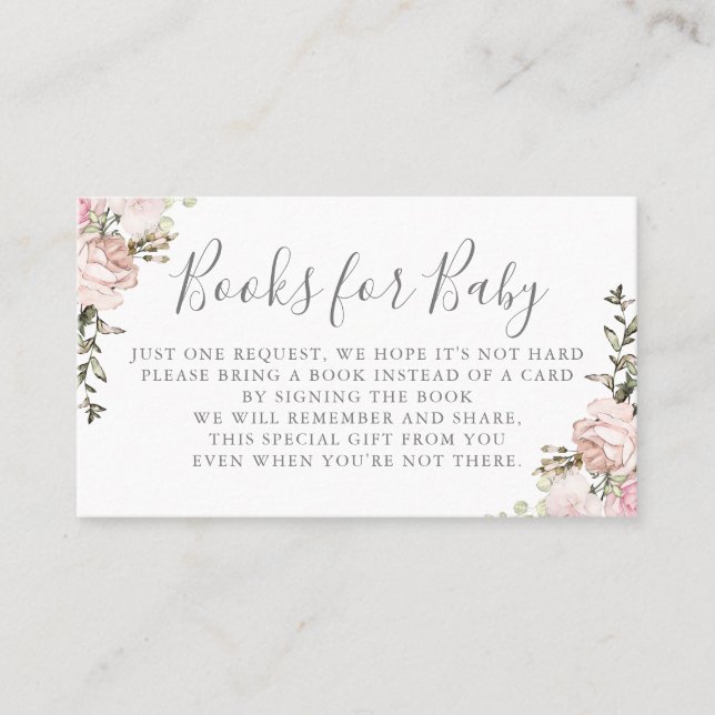 Books Request | Baby Shower Invitation Insert (Front)