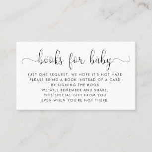 Books Request Baby Shower Invitation Insert