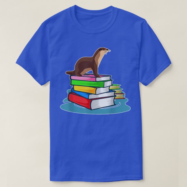 Books Sea Otter Teacher  T-Shirt (Design Front)