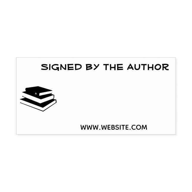 Books Self Inking Signed by Author Bookplate Novel Self-inking Stamp (Design)