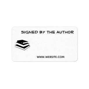 Books Signed by Author Bookplate Writer Website Label