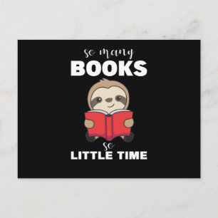 Books Sloth Read Book Bookworm Bookworm Postcard