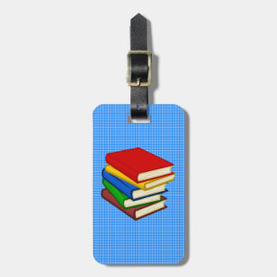 BOOKS STACKED LUGGAGE TAG