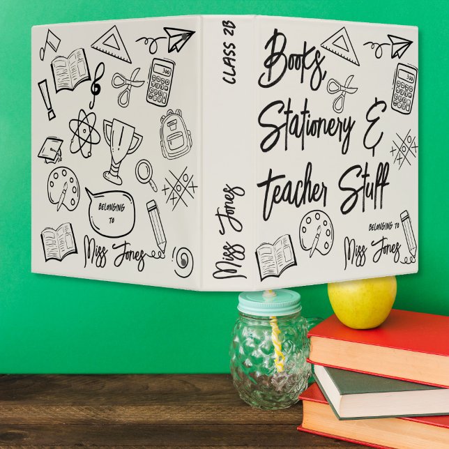 books stationery & Teacher Stuff Personalised Binder (Creator Uploaded)