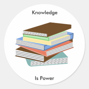 Books_Sticker Classic Round Sticker