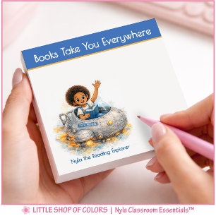 Books Take You Everywhere Personalized Book Lover Post-it Notes