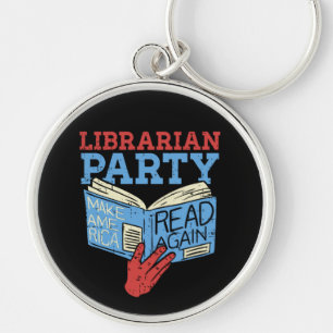 Books - The Librarian Party Book Lover Gift Keychain