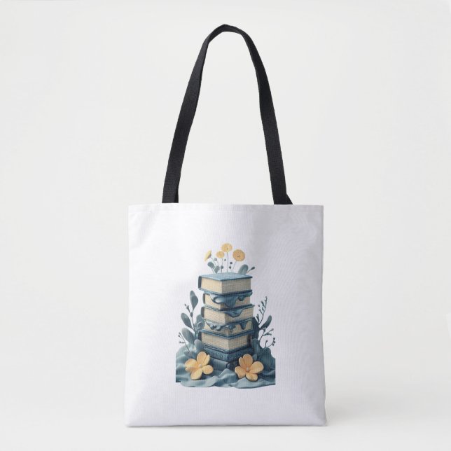 Books whit flowers - tote bag (Devant)