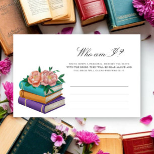 Books - Who am I bridal shower game Stationery