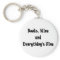 Books Wine Everything's Fine Key Chain