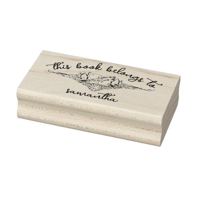 Books with Seashells This Book Belongs to Rubber Stamp (Stamp)