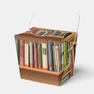 Bookshelf background favor box